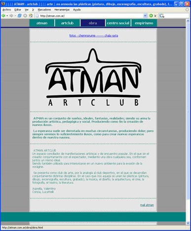 atman artclub .:. lucas j concia - diseño en comunicacion visual - diseño grafico